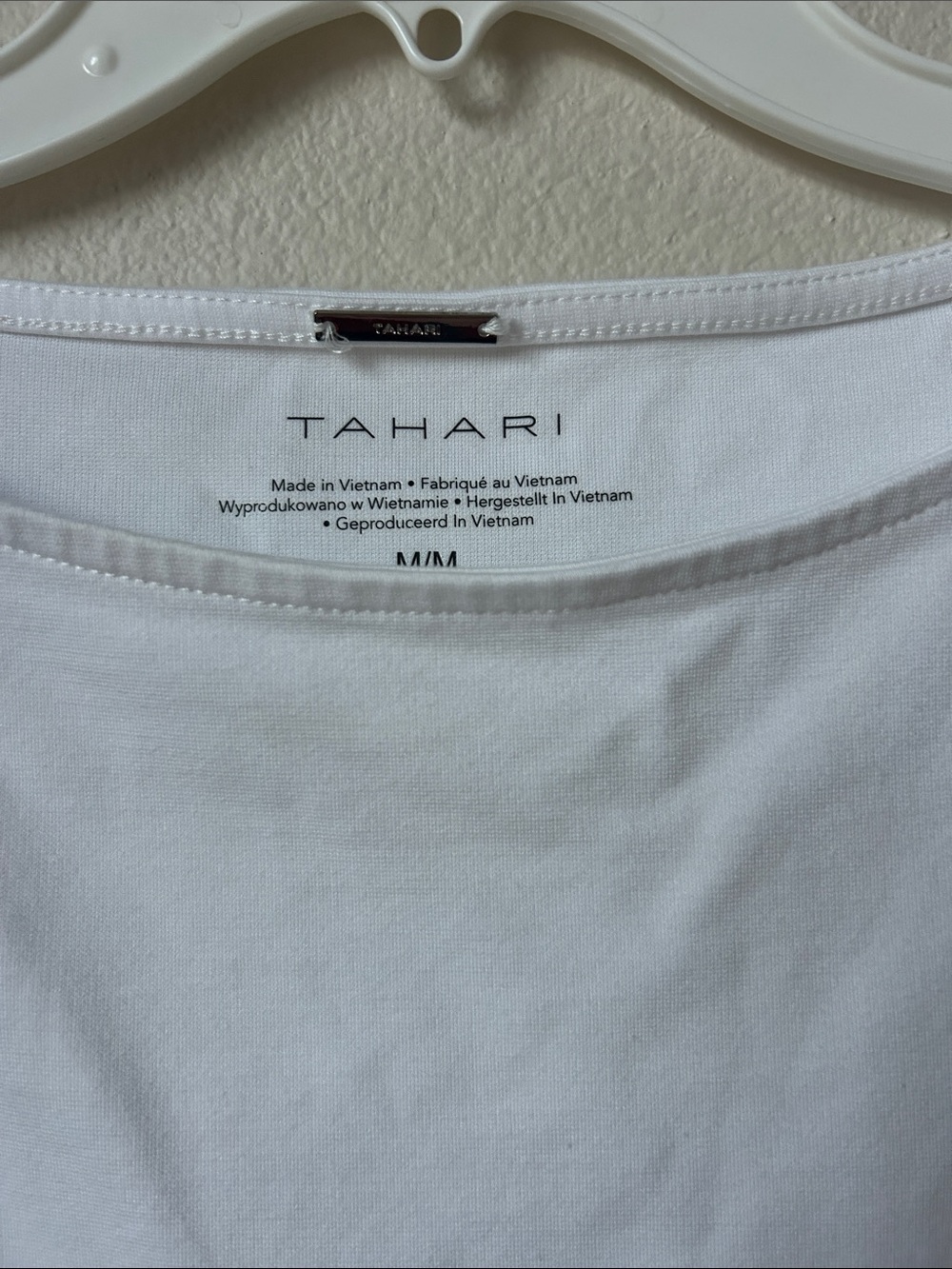 Tahari White Cotton Crewneck Tank - Picture 2 of 3